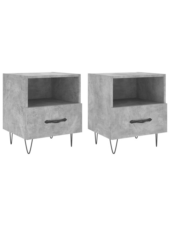 Noční stolky 2 ks betonově šedé 40x35x47,5 cm kompozitní dřevo