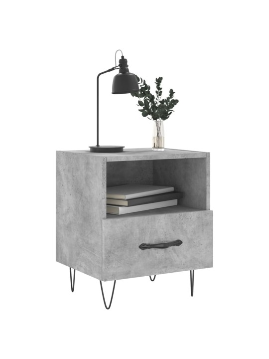Noční stolky 2 ks betonově šedé 40x35x47,5 cm kompozitní dřevo