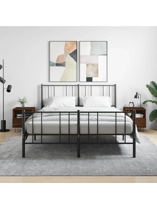 Noční stolky 2 ks hnědý dub 40 x 35 x 47,5 cm kompozitní dřevo