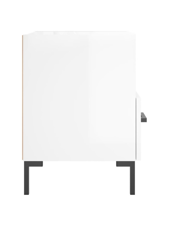Noční stolky 2 ks lesklé bílé 40x35x47,5 cm kompozitní dřevo