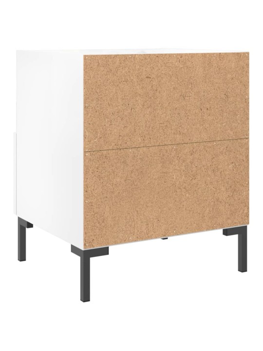 Noční stolky 2 ks lesklé bílé 40x35x47,5 cm kompozitní dřevo