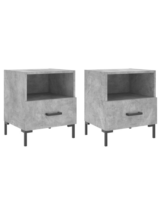 Noční stolky 2 ks betonově šedé 40x35x47,5 cm kompozitní dřevo