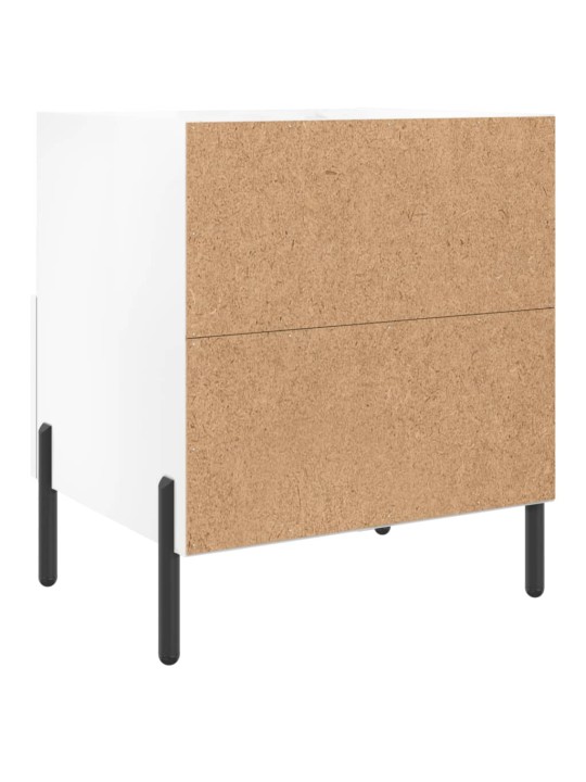 Noční stolky 2 ks lesklé bílé 40x35x47,5 cm kompozitní dřevo