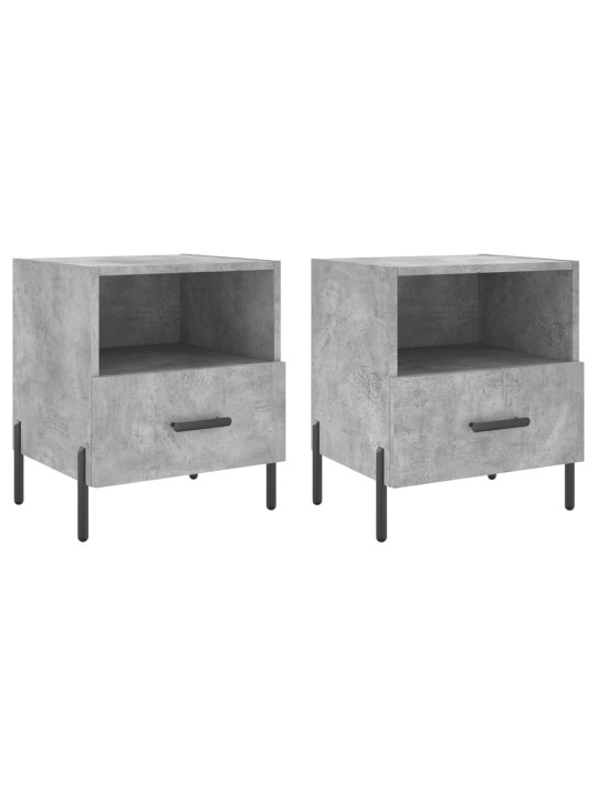 Noční stolky 2 ks betonově šedé 40x35x47,5 cm kompozitní dřevo