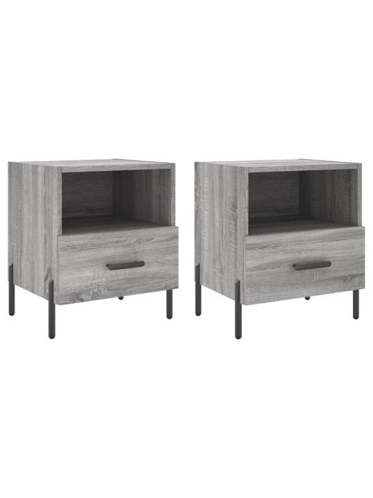 Noční stolky 2 ks šedé sonoma 40x35x47,5 cm kompozitní dřevo