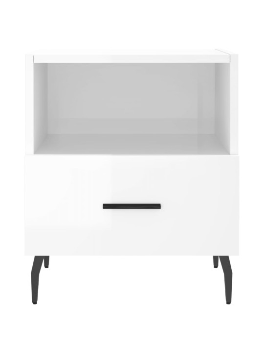 Noční stolky 2 ks lesklé bílé 40x35x47,5 cm kompozitní dřevo