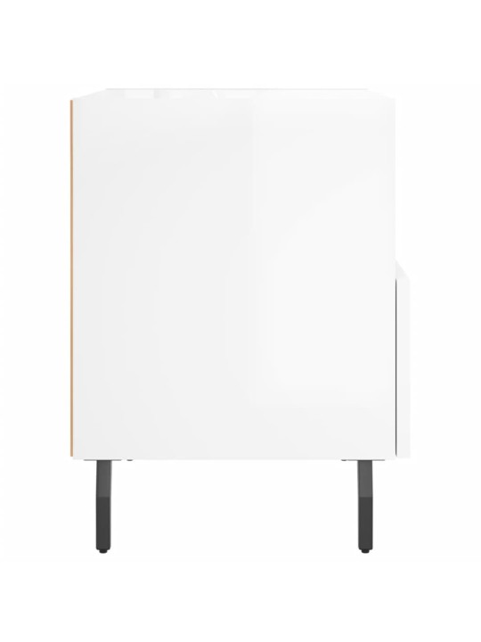 Noční stolky 2 ks lesklé bílé 40x35x47,5 cm kompozitní dřevo