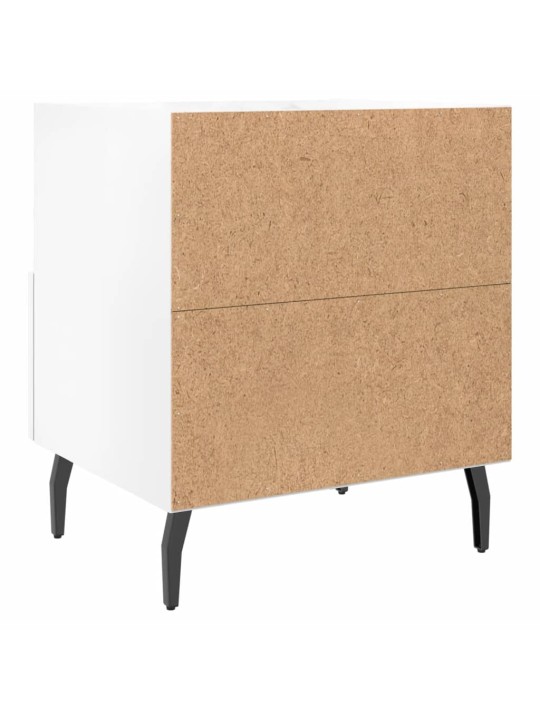 Noční stolky 2 ks lesklé bílé 40x35x47,5 cm kompozitní dřevo