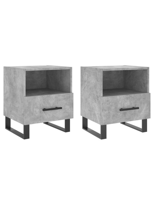 Noční stolky 2 ks betonově šedé 40x35x47,5 cm kompozitní dřevo