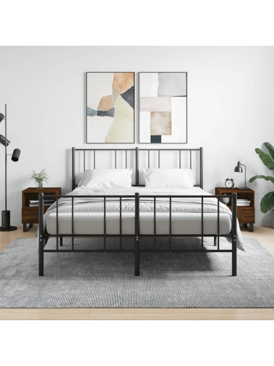 Noční stolky 2 ks hnědý dub 40 x 35 x 47,5 cm kompozitní dřevo
