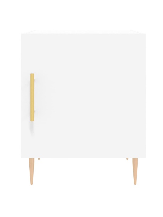 Noční stolek bílý 40 x 40 x 50 cm kompozitní dřevo