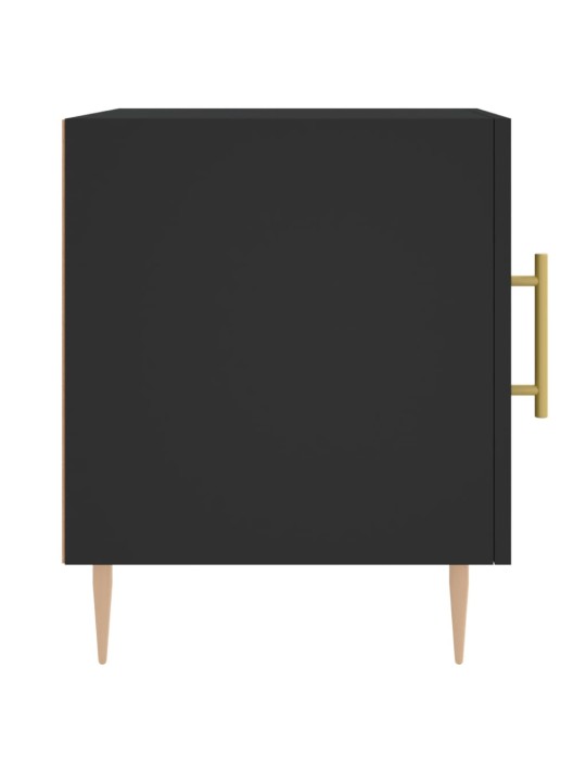 Noční stolek černý 40 x 40 x 50 cm kompozitní dřevo