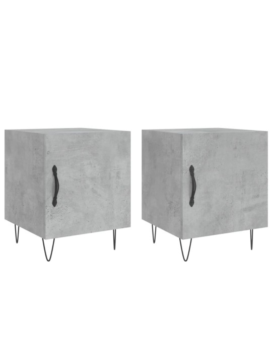 Noční stolky 2 ks betonově šedé 40x40x50 cm kompozitní dřevo