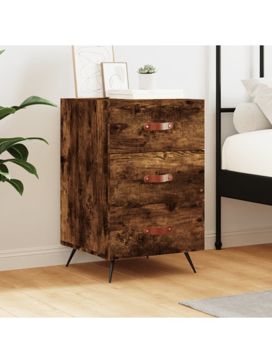 Noční stolek kouřový dub 40 x 40 x 66 cm kompozitní dřevo