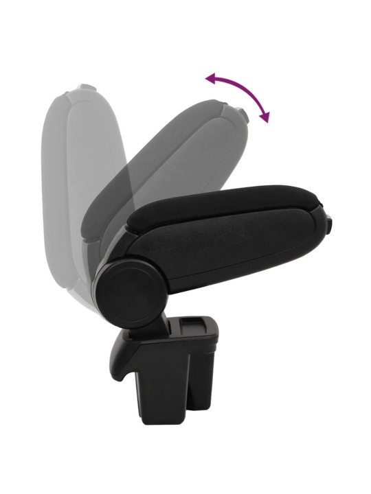 Loketní opěrka do auta černá 15 x 31 x (28–44) cm ABS