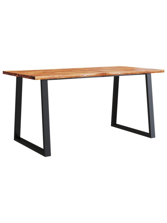 Jídelní stůl s živou hranou 160x80x75 cm masivní akáciové dřevo