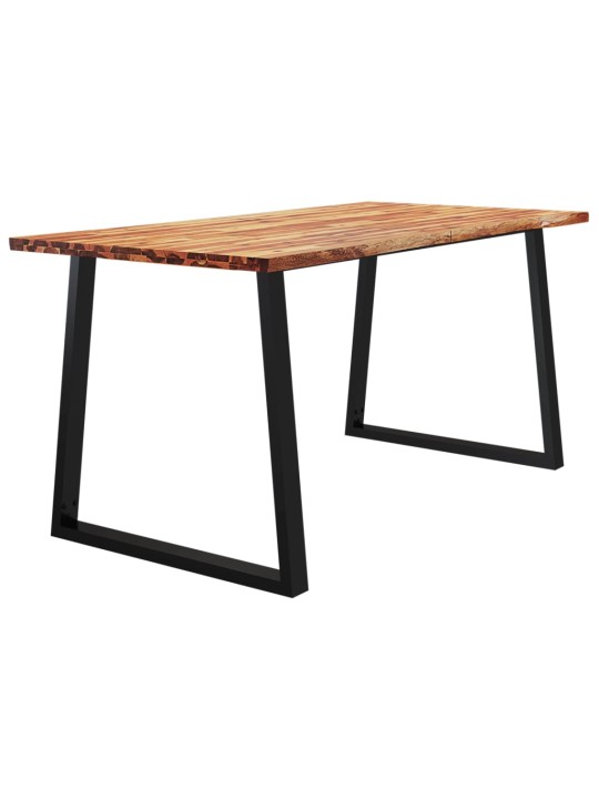 Jídelní stůl s živou hranou 160x80x75 cm masivní akáciové dřevo