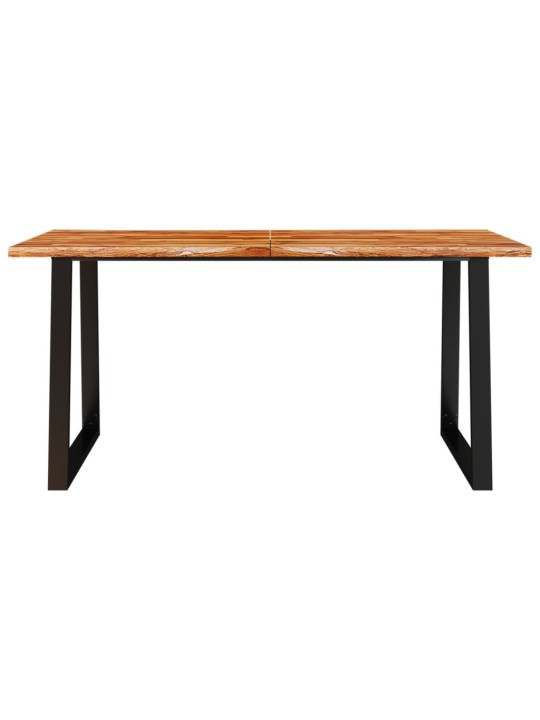 Jídelní stůl s živou hranou 160x80x75 cm masivní akáciové dřevo
