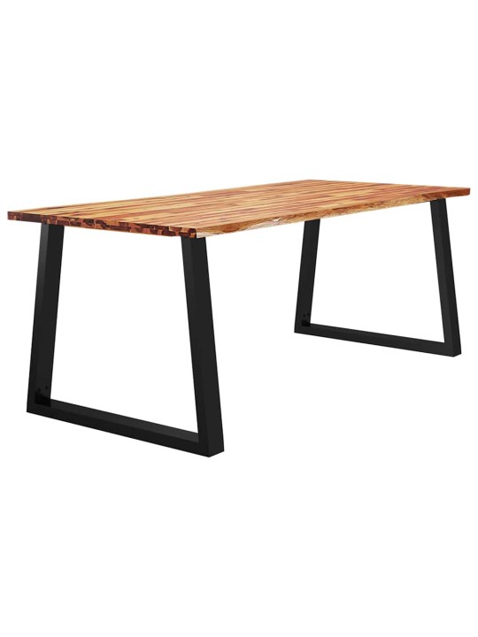 Jídelní stůl s živou hranou 200x90x75 cm masivní akáciové dřevo
