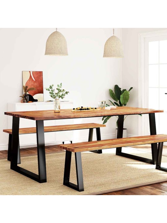 Jídelní stůl s živou hranou 200x90x75 cm masivní akáciové dřevo