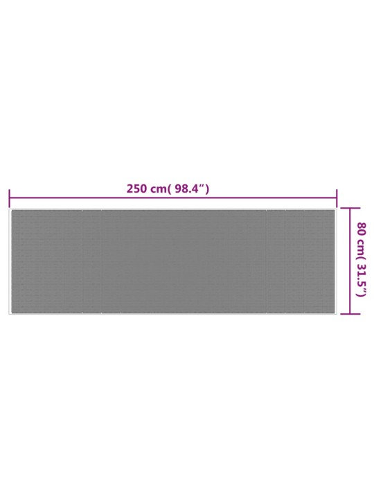 Venkovní koberec námořnicky modrý a bílý 80x250 cm oboustranný