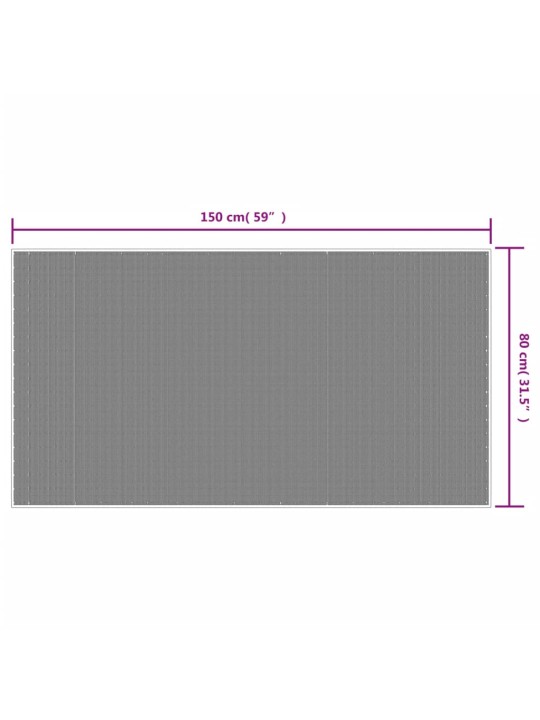 Venkovní koberec hnědý a bílý 80 x 150 cm oboustranný design