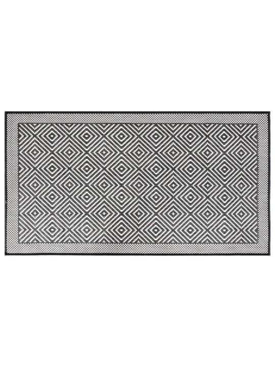 Venkovní koberec šedý a bílý 80 x 150 cm oboustranný design