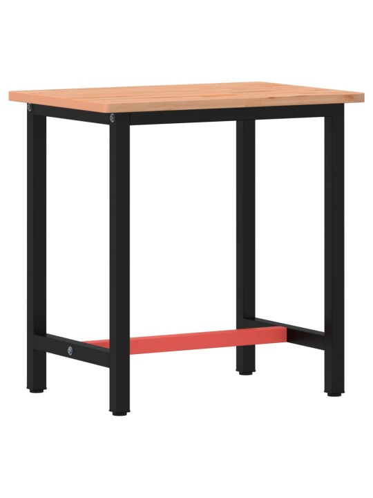 Pracovní stůl 80 x 55 x 81,5 cm masivní bukové dřevo a kov