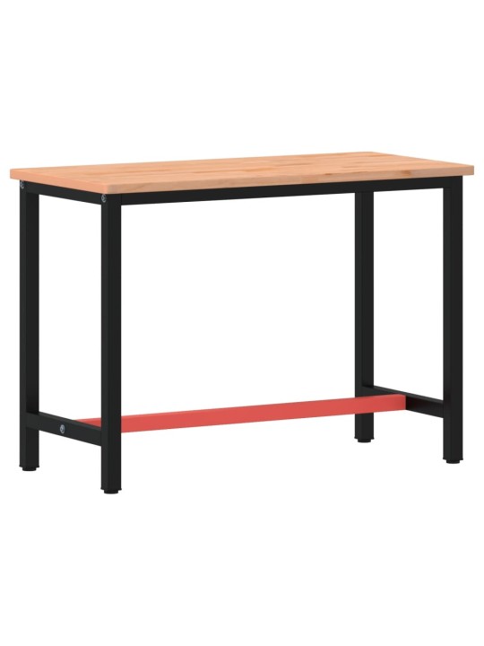 Pracovní stůl 115 x 55 x 81,5 cm masivní bukové dřevo a kov