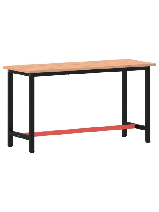 Pracovní stůl 150 x 55 x 81,5 cm masivní bukové dřevo a kov