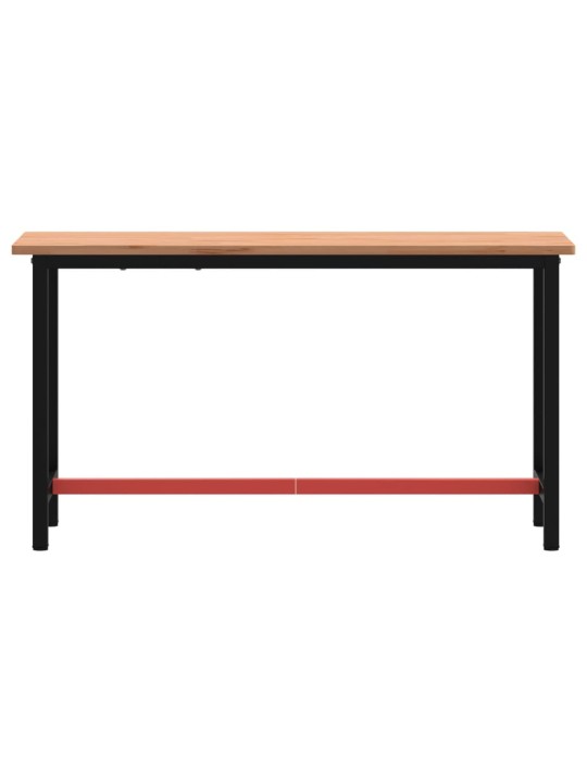 Pracovní stůl 150 x 55 x 81,5 cm masivní bukové dřevo a kov