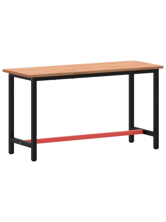 Pracovní stůl 150 x 55 x 81,5 cm masivní bukové dřevo a kov