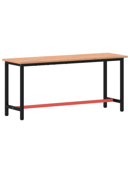 Pracovní stůl 180 x 55 x 81,5 cm masivní bukové dřevo a kov