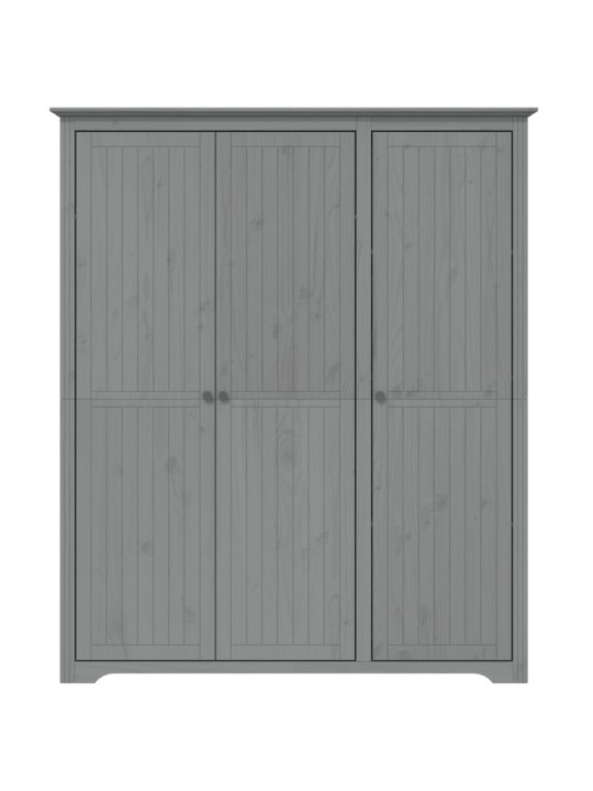 Šatní skříň BODO šedá 146x53,5x173 cm masivní borové dřevo