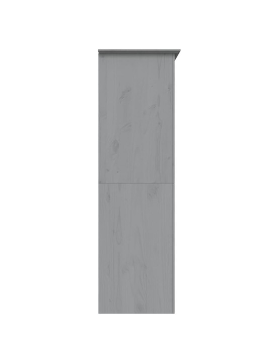 Šatní skříň BODO šedá 146x53,5x173 cm masivní borové dřevo
