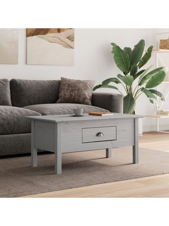 Konferenční stolek BODO šedý 100x55x46 cm masivní borovice