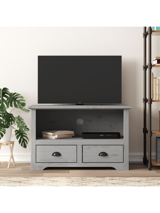 TV stolek se 2 zásuvkami BODO šedý 91,5x44,5x56 cm borovice