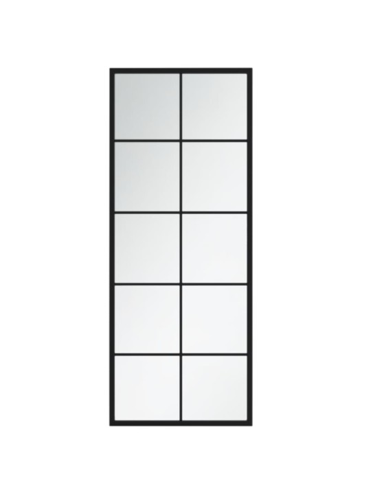 Nástěnná zrcadla 2 ks černá 100 x 40 cm kov