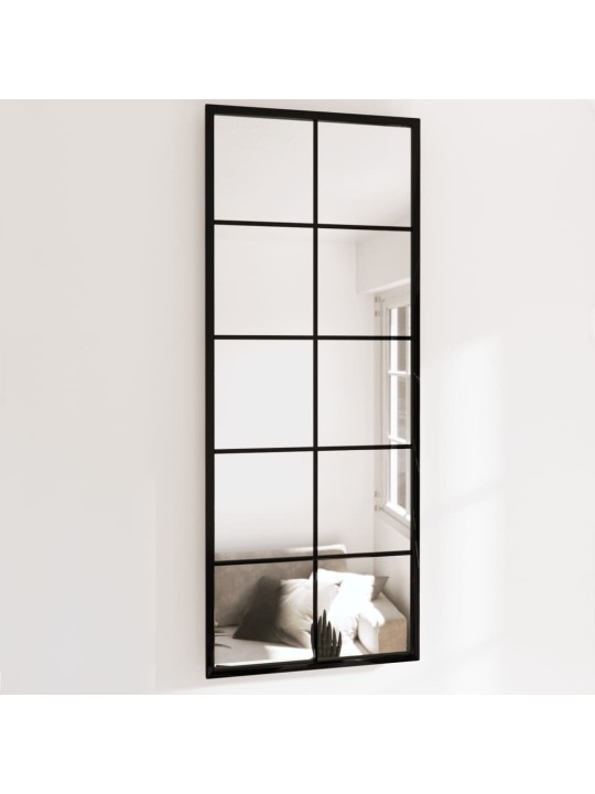 Nástěnná zrcadla 2 ks černá 100 x 40 cm kov