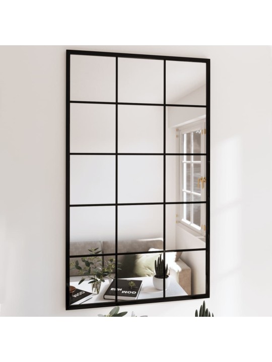 Nástěnná zrcadla 6 ks černá 100 x 60 cm kov
