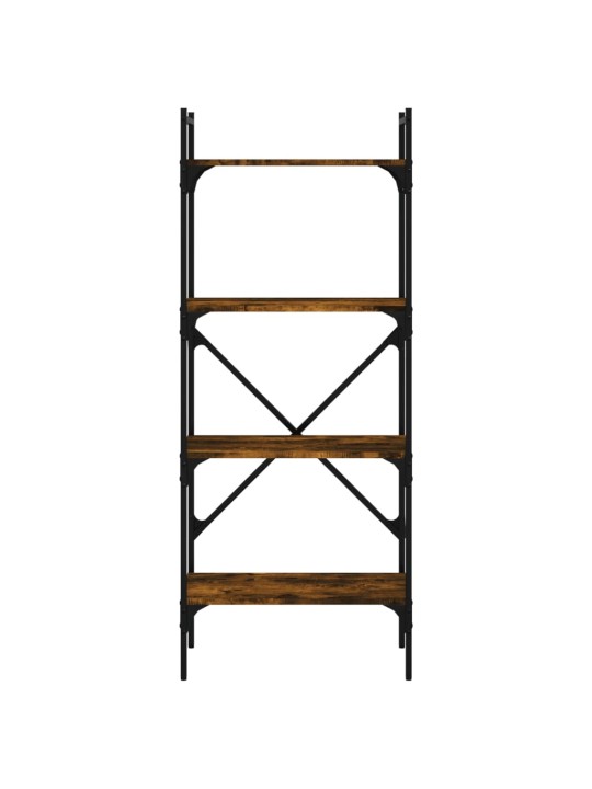 Knihovna se 4 policemi kouřový dub 56x31,5x138,5 cm kompozit
