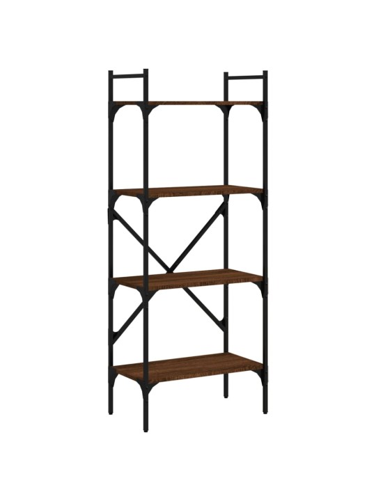 Knihovna se 4 policemi hnědý dub 56 x 31,5 x 138,5 cm kompozit