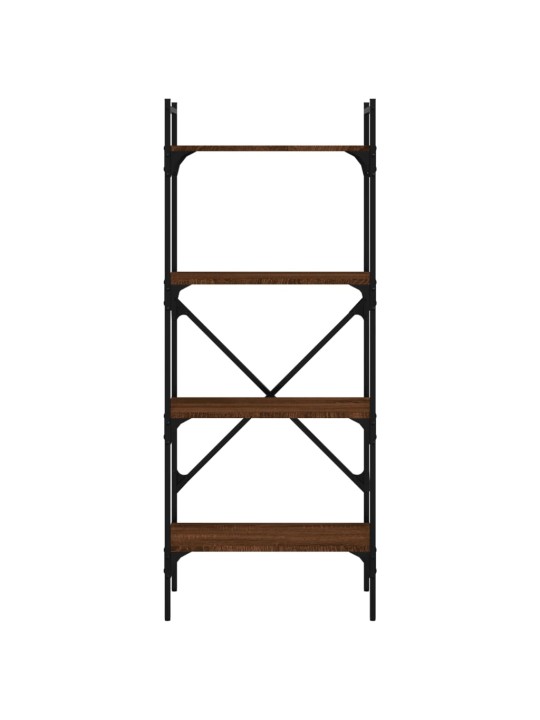 Knihovna se 4 policemi hnědý dub 56 x 31,5 x 138,5 cm kompozit