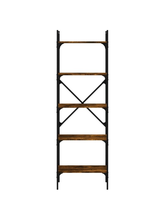 Knihovna s 5 policemi kouřový dub 56 x 31,5 x 174 cm kompozit