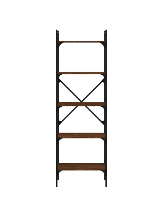 Knihovna s 5 policemi hnědý dub 56 x 31,5 x 174 cm kompozit