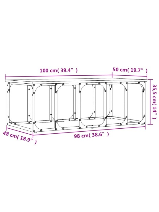 Konferenční stolek dub sonoma 100x50x35,5 cm kompozitní dřevo
