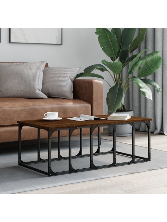 Konferenční stolek hnědý dub 100x50x35,5 cm kompozitní dřevo