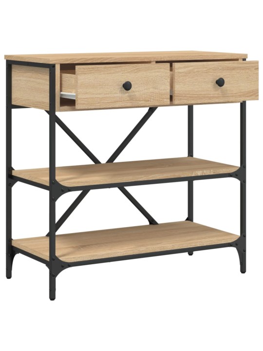 Konzolový stolek dub sonoma 75 x 34,5 x 75 cm kompozitní dřevo