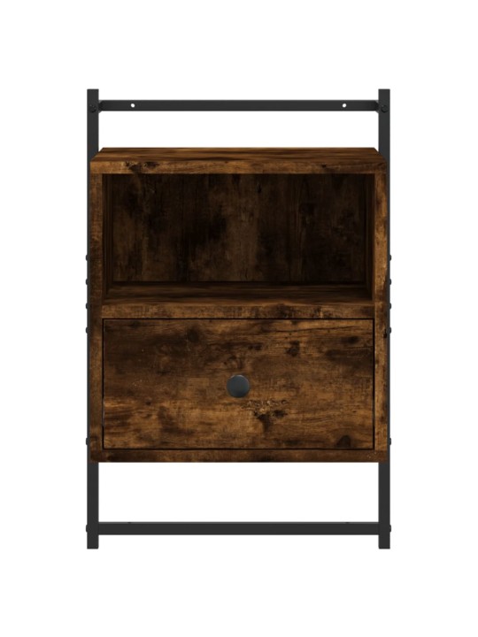Noční stolky nástěnné 2 ks kouřový dub 40 x 30 x 61 cm kompozit