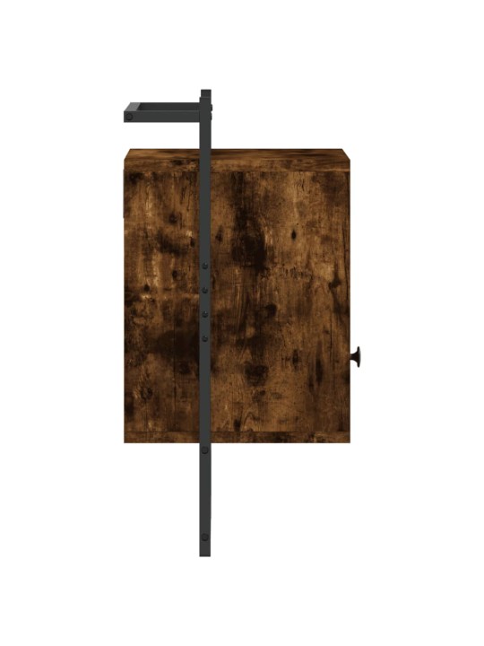 Noční stolky nástěnné 2 ks kouřový dub 40 x 30 x 61 cm kompozit